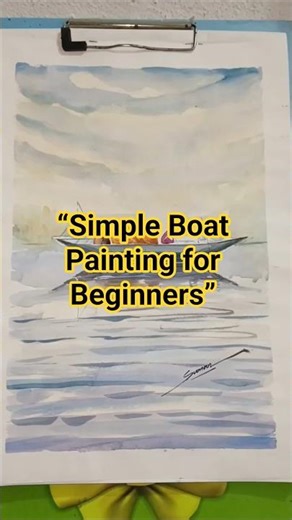 “Easy Boat Watercolor Painting for Beginners | Step by Step Tutorial”