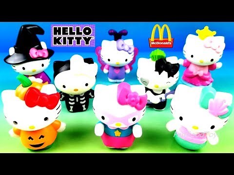 2019 McDONALD'S HELLO KITTY HALLOWEEN HAPPY MEAL TOYS FULL SET 8 SANRIO KIDS COLLECTION 45 YRS UNBOX