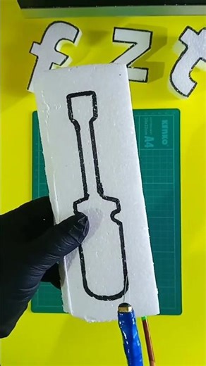 Cutting Foam ✂ 🔥 screwdriver- What is Next,#asmr #cutting foam #styrofoam #satisfying