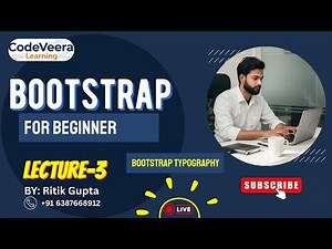 🔴 Bootstrap Typography | Learn Bootstrap from Scratch | For Beginners 🚀| Codeveera Learning