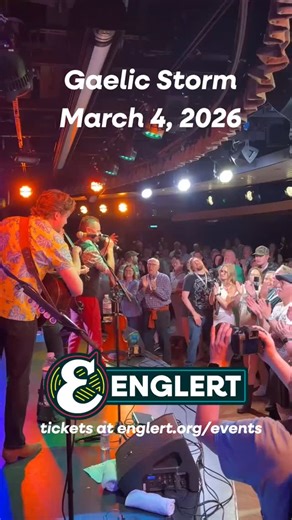 Join us for one of Iowa City's favorite St. Patrick's traditions! 🍀 Gaelic Storm is one of America's premiere Celtic bands and we're always thrilled to have them at The Englert. 🌈 They'll be joined by JigJam, an Irish-bluegrass fusion band. 🕺Come out to The Englert on March 4 for a St. Patrick's seasonal party! 🎟️ All Englert tickets are available at englert.org/events. | The Englert Theatre
