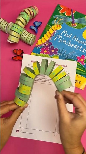 Paper Craft for Kids | Wriggly Caterpillar #short #diy #art