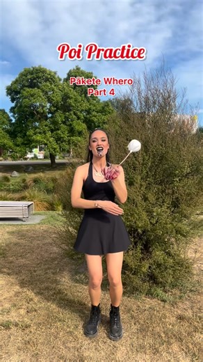Stella Maris on Instagram: "🦋 POI PRACTICE 🦋 Haven’t done a solo in a while 💁🏻‍♀️ Pākete Whero - Part 4 🔴⚫️ 📍Ko Tāne #poi #nz #maori"