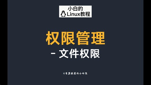 【小白的Linux教程】权限管理-文件权限