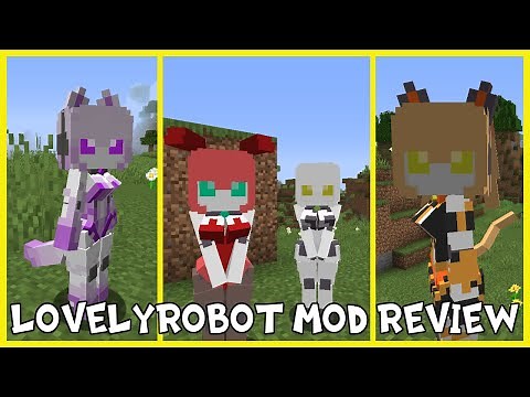 NEW ROBOT VARATIONS NEKO, KITSUNE, DRAGON & MORE! Minecraft LovelyRobot Mod Review