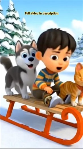 Leo And Meo cartoon Snowfall Adventures #cat #puppy