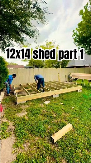 Building a 12x14 shed Part 1/2 #buildingashed #rgv956 #fypviral #diy