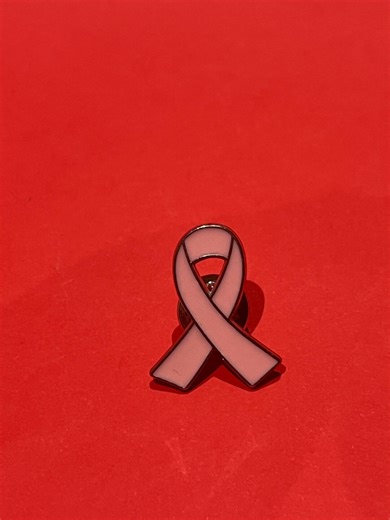 Light Pink Ribbon Enamel Pin, Breast Cancer Awareness Pin, Support Survivor Gift, Awareness Ribbon Brooch, Lapel Pin Jewelry, Pink Ribbon Gi