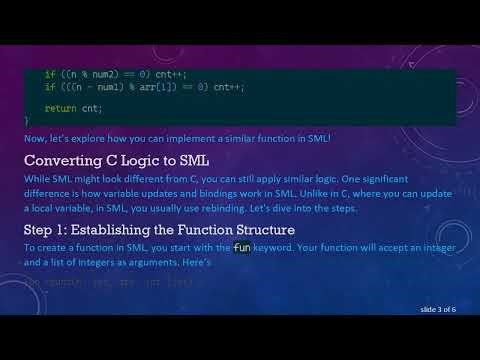 Implementing a Count Function in SML