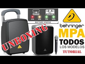 Parlante Behringer MPA (Batería Recargable, Bluetooth & Micrófono): MPA40BTpro, MPA100BT, MPA200BT