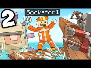 PILLAGER RAID!! Minecraft but its raft part 2