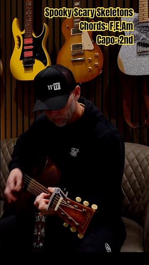 SPOOKY SCARY SKELETONS Guitar Tutorial #guitar #halloween #halloweensongs #spookyscaryskeletons