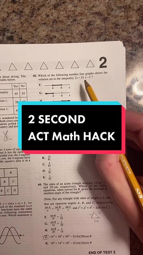 Solve ACT inequality questions in just TWO SECONDS! #act #actmath #actmathprep #actprep #fyp
