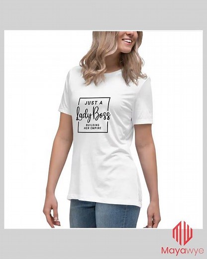 "Just Be a Lady Boss Building Her Empire" Women's Relaxed T-Shirt – Bold. Focused. Fearlessly Fem...