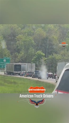 American Truck Drivers Inc. | Two semis create a rolling roadblock by crawling in both lanes — causing a major traffic backup #AmericanTruckDrivers #RollingRoadblock... | Instagram