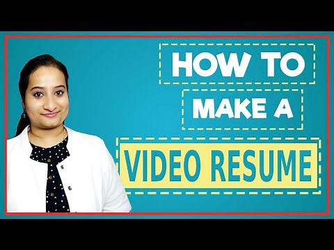 How to Make a Video Resume | Sample Video Resume for Fresher & Experienced Professionals
