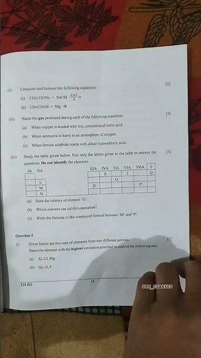 ICSE Class 10 Chemistry Boards Examination 2025 question paper science paper 2 exam CISCE #icse
