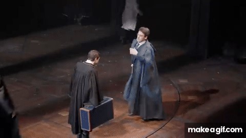 Tom Felton returns as Draco Malfoy in his Broadway Debut at Harry Potter and the Cursed Child on Make a GIF