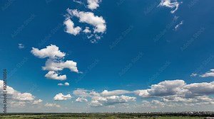 Blue aerial landscape on light background. Empty background scene. Panoramic view. Sky blue background. Urban scene. Sunny day, blue sky. Wide angle. Wide panorama. Aerial view. Sky clouds.