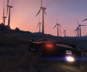 Sports Car Wind Turbines Live Wallpaper