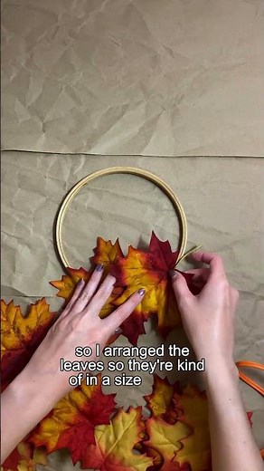 Thrifted Autumn Leaf Wreath DIY #goodwill #sustainability #fall