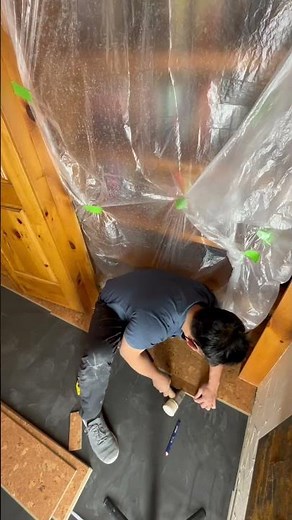 Cork Flooring Install Series #1- #shorts #diy