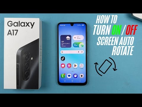Samsung Galaxy A17 (4G/5G) - How To Turn On/OFF Screen Auto Rotate