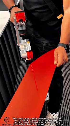 Portable Metal Cutting Work Tool with Drill Cutting Attachment #worktool