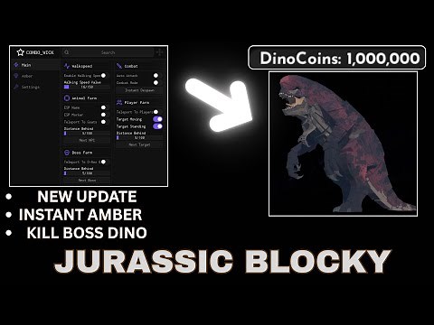 [REBIRTH+DREX] Jurassic Blocky Script - Boss AutoFarm, Instant Amber Farm, Kill Everyone & More! 🦖