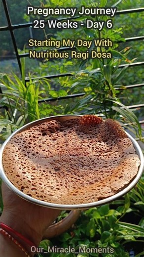 Day 6 🤍A healthy start with homemade ragi dosa to keep both me and my little one happy.
