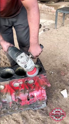 6 Cylinder Engine Head Surface Skimming | Engine Repairing Process #engine #shorts #tools #mechanic
