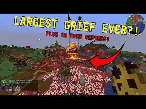 Minecraft Griefing — 250+ PLAYER MAP DESTROYED… PLUS 20 MORE SERVERS! (Ep 56)