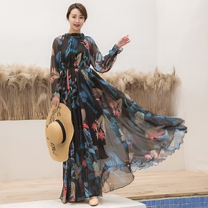 Watch Tropical Floral Runway Boho Maxi Dress on Amazon Live