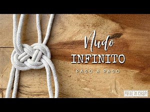 How to make an Infinity Knot with 4 cords step by step - Sailor Knot - DIY Macramé