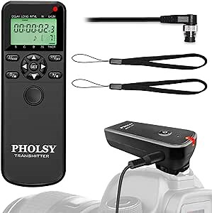 PHOLSY Intervalometer for Nikon Remote Shutter Release N8 Compatible with Nikon Z8 Z9 D3 D4 D5 D6 D800 D850 D810 D700 D500 D300 D200 F6 F100 F5 F90 N90s D1X D2H D3X Fuji S5 S3 Pro MC-36A