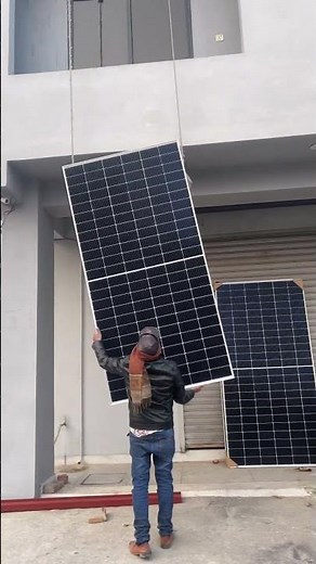 How to lift solar plates with help help of rope