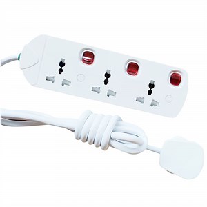 [Hot Item] 3 Way Universal Multi Extension Socket Outlet with Individual Switch