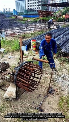 Genius Invention! Manual Rebar Bender for Construction