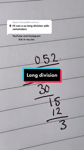 Long Division with Remainders Explained
