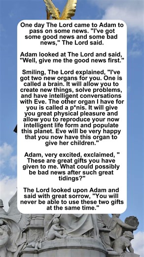 Good News and Bad News #god #funny #creation #comedy #jokes #humor #brain #badnews #shorts