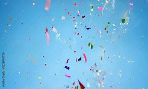 confetti on the background, background with splashes, blue background