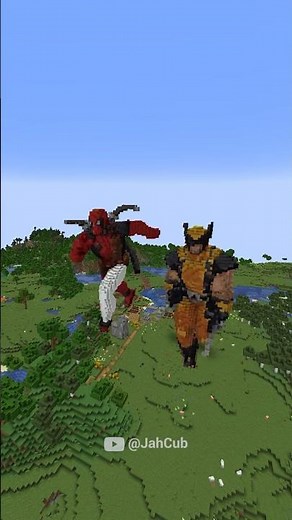 Minecraft Deadpool and Wolverine