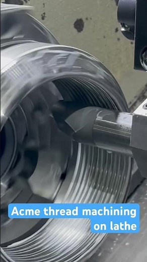 Threading on lathe# Acme thread #machine #kennametal #abudhabi #carbon #engineering
