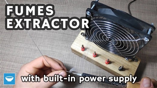 Solder Fume Extractor With Integrated Bench Power Supply