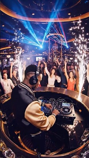 Vegas Nightclub Madness 🎶💥 DJ, Lights & Champagne Sparks #Shorts