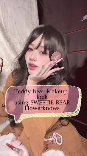 Teddy Bear Makeup Tutorial with Flower Knows