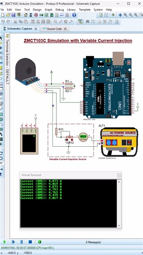 ZMCT103 Current Transformer Proteus Library #electronicstree #proteus8