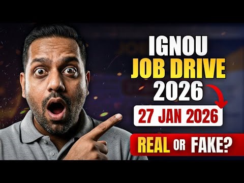IGNOU Job Fair January 2026 | IGNOU Job Placement Drive Full Details & Registration