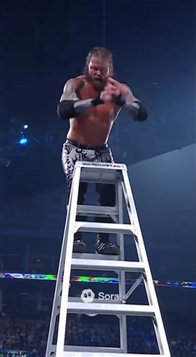 Wrestler Backflips Off Ladder Through Table