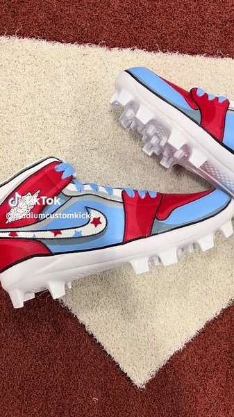 Custom Cartoon Jordan 1 Retro Baseball Cleats